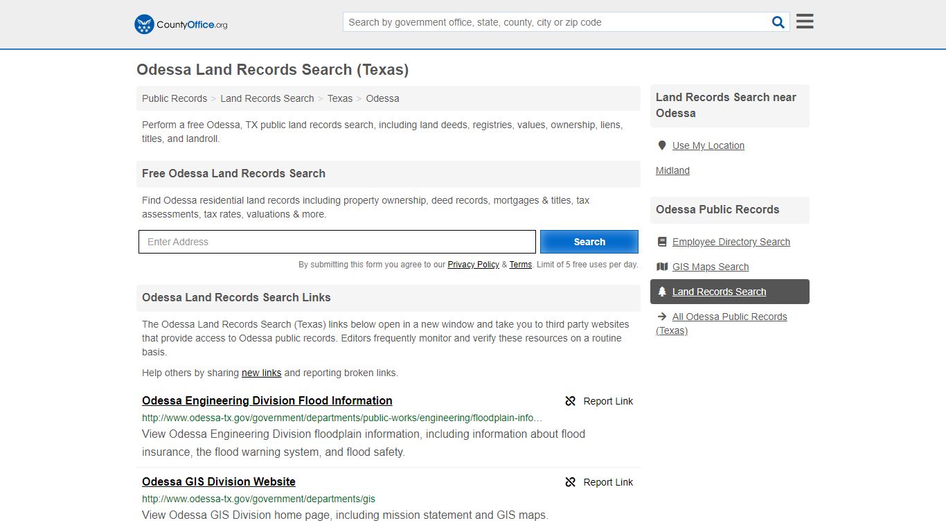 Land Records Search - Odessa, TX (Deeds, GIS Maps, Liens ...